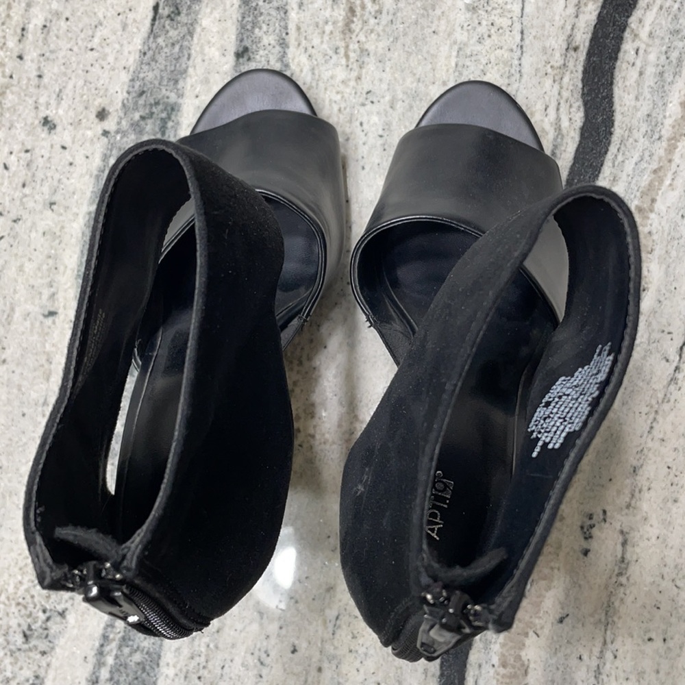 Leather Suede Ankle Booties - Picture 7 of 10